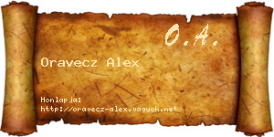 Oravecz Alex névjegykártya